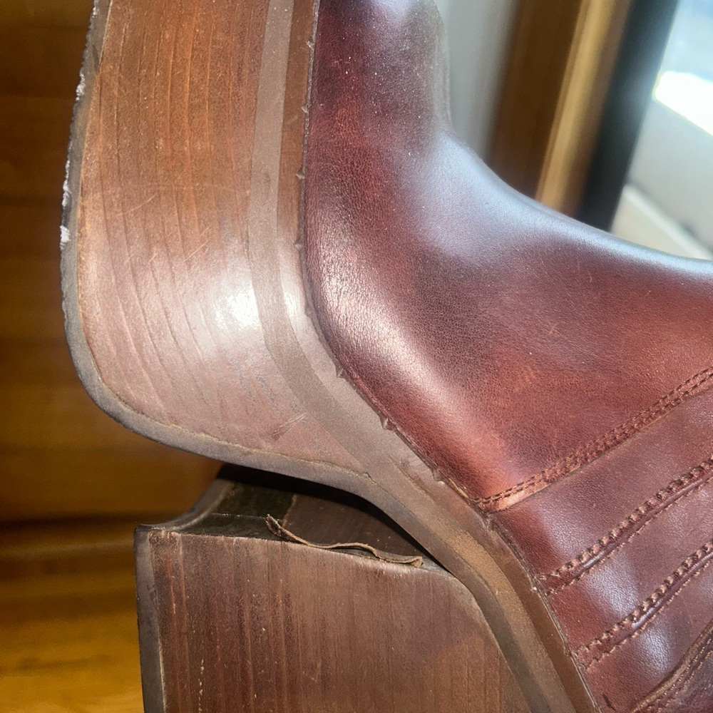 Vintage Sonax 70s Chunky Platform Brown Mahogany Boots - Picture 6 of 10